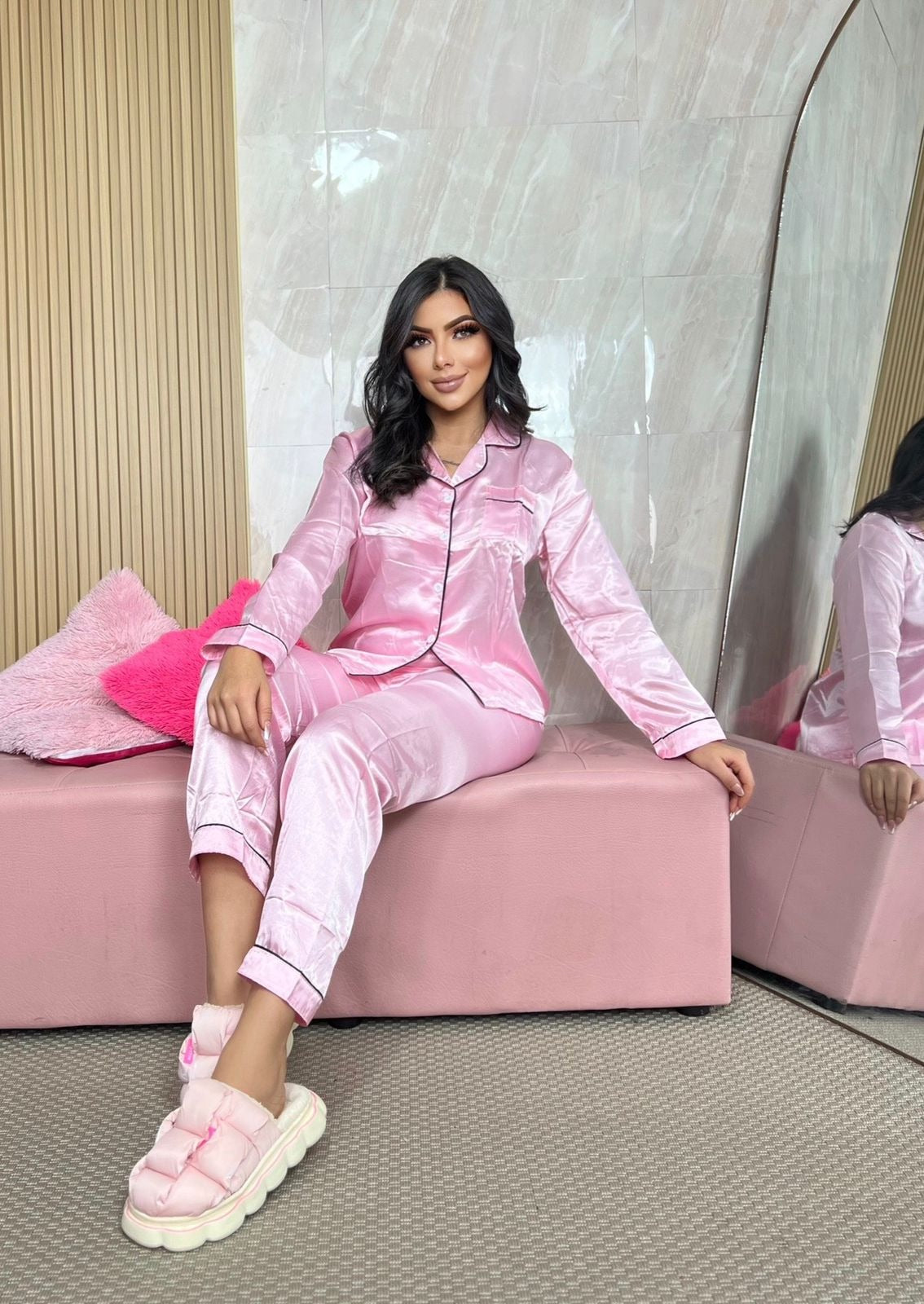 SATIN BOTON DAMA M.L IMP